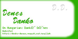 denes danko business card